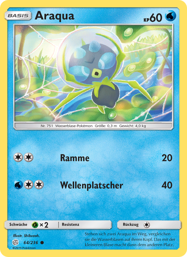 Araqua 64 — Cosmic Eclipse (German Pokémon TCG card)