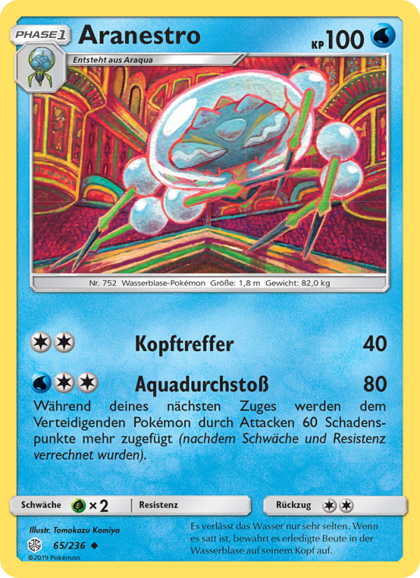 Aranestro 65 — Cosmic Eclipse (German Pokémon TCG card)