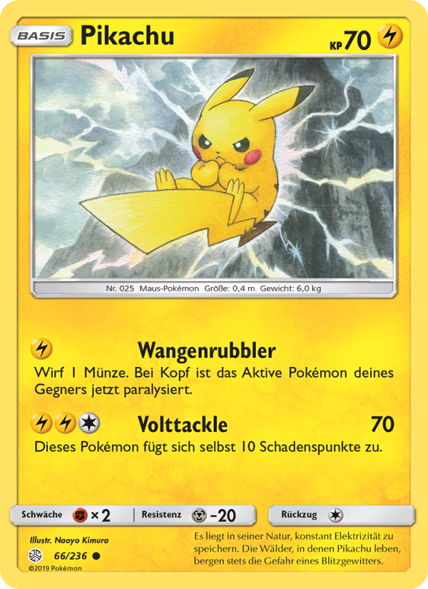 Pikachu 66 — Cosmic Eclipse (German Pokémon TCG card)