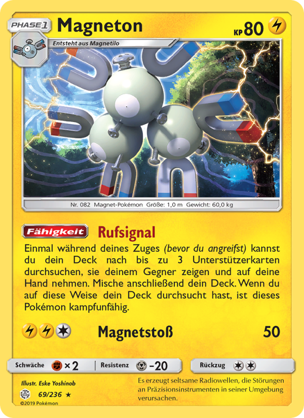 Magneton 69 — Cosmic Eclipse (German Pokémon TCG card)