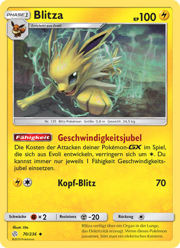 Blitza 70 — Cosmic Eclipse (German Pokémon TCG card)