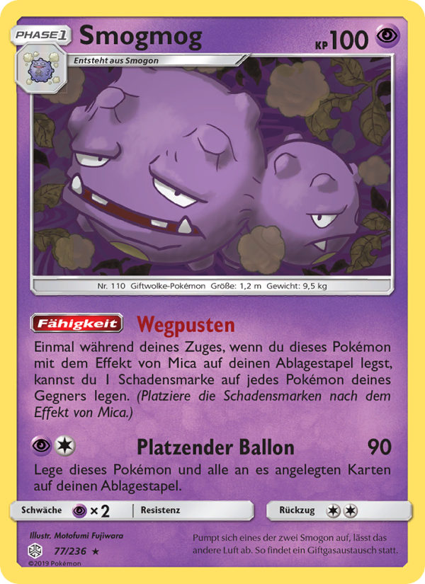 Smogmog 77 — Cosmic Eclipse (German Pokémon TCG card)