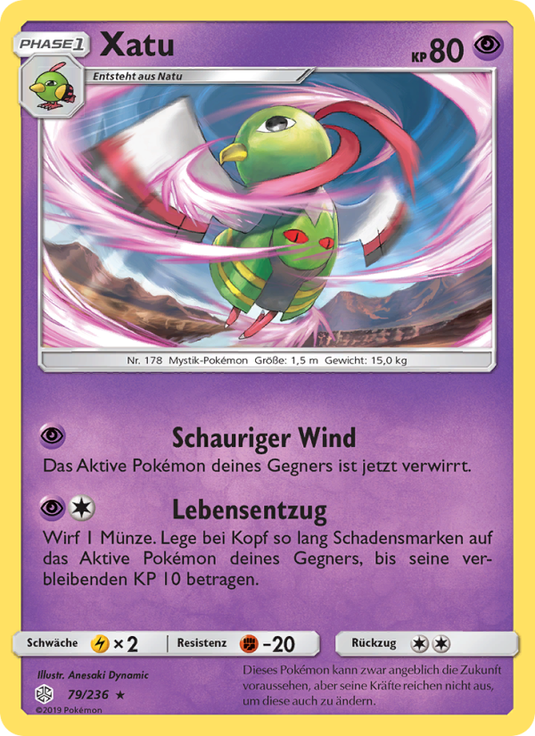 Xatu 79 — Cosmic Eclipse (German Pokémon TCG card)