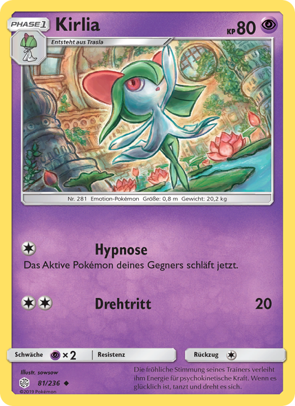 Kirlia 81 — Cosmic Eclipse (German Pokémon TCG card)
