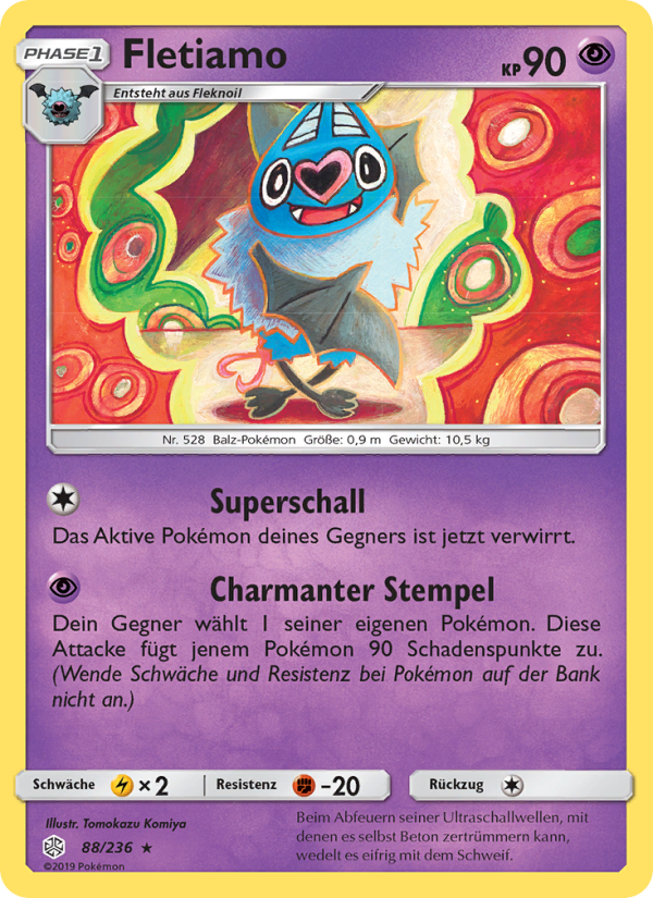 Fletiamo 88 — Cosmic Eclipse (German Pokémon TCG card)