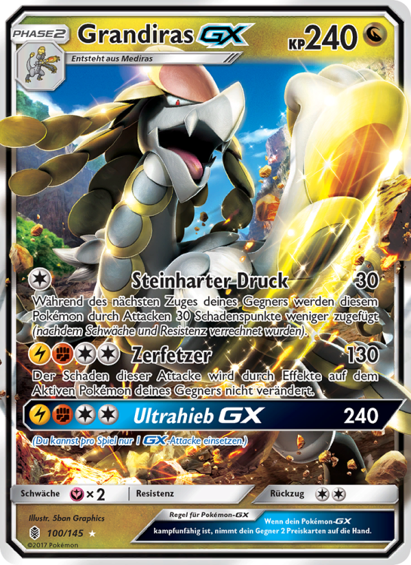 Grandiras GX 100 — Guardians Rising (German Pokémon TCG card)