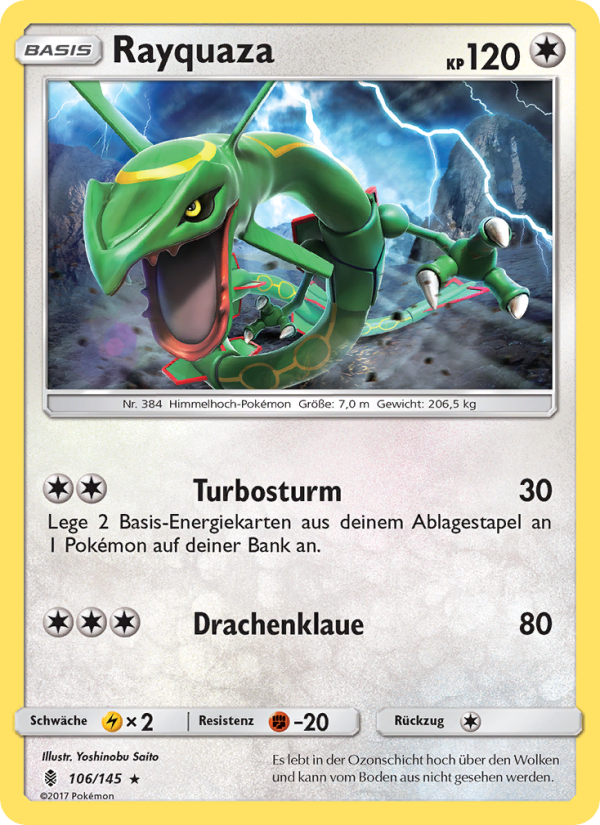Rayquaza 106 — Guardians Rising (German Pokémon TCG card)