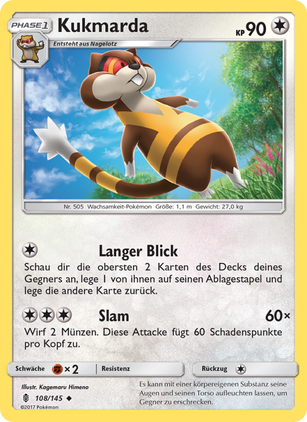 Kukmarda 108 — Guardians Rising (German Pokémon TCG card)
