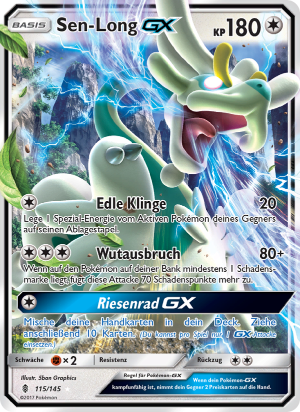 Sen-Long GX 115 — Guardians Rising (German Pokémon TCG card)