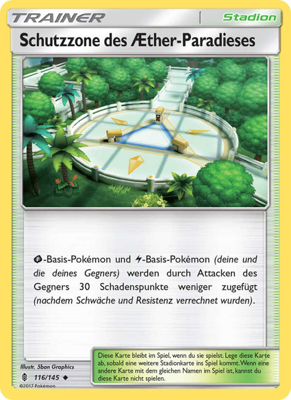Schutzzone des Æther-Paradieses 116 — Guardians Rising (German Pokémon TCG card)