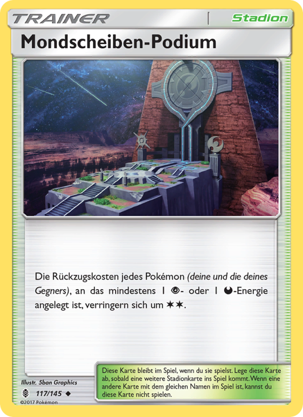 Mondscheiben-Podium 117 — Guardians Rising (German Pokémon TCG card)