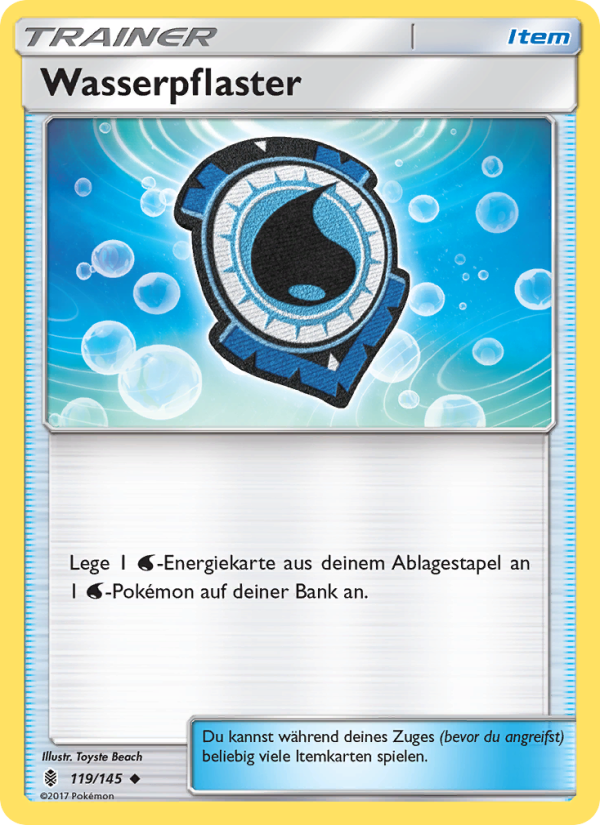 Wasserpflaster 119 — Guardians Rising (German Pokémon TCG card)