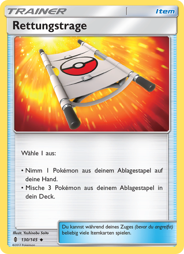 Rettungstrage 130 — Guardians Rising (German Pokémon TCG card)