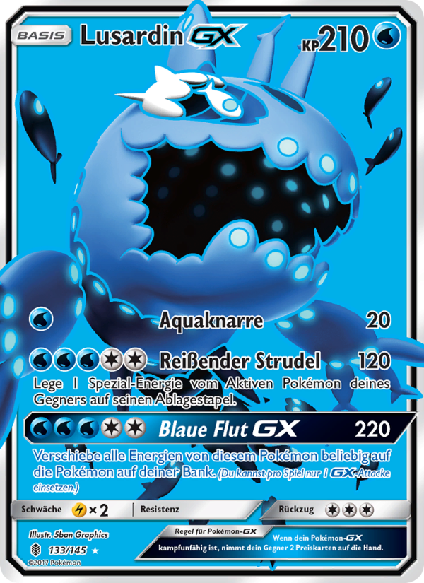 Lusardin GX 133 — Guardians Rising (German Pokémon TCG card)