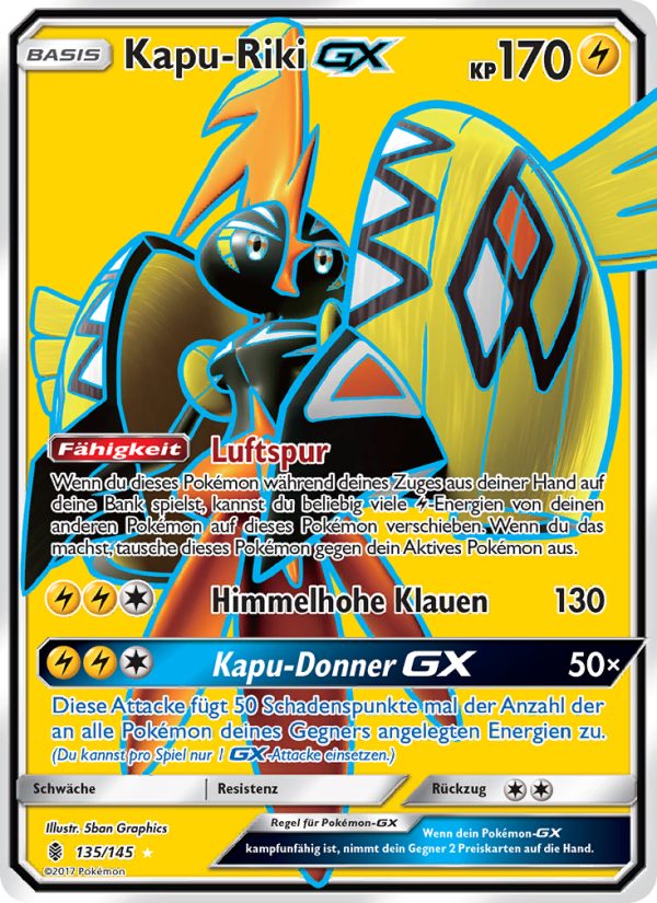 Kapu-Riki GX 135 — Guardians Rising (German Pokémon TCG card)