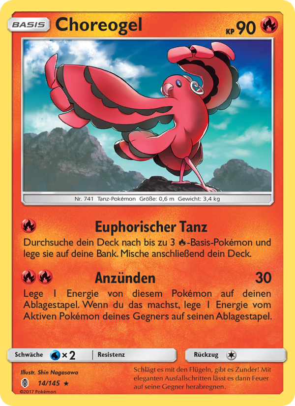 Choreogel 14 — Guardians Rising (German Pokémon TCG card)