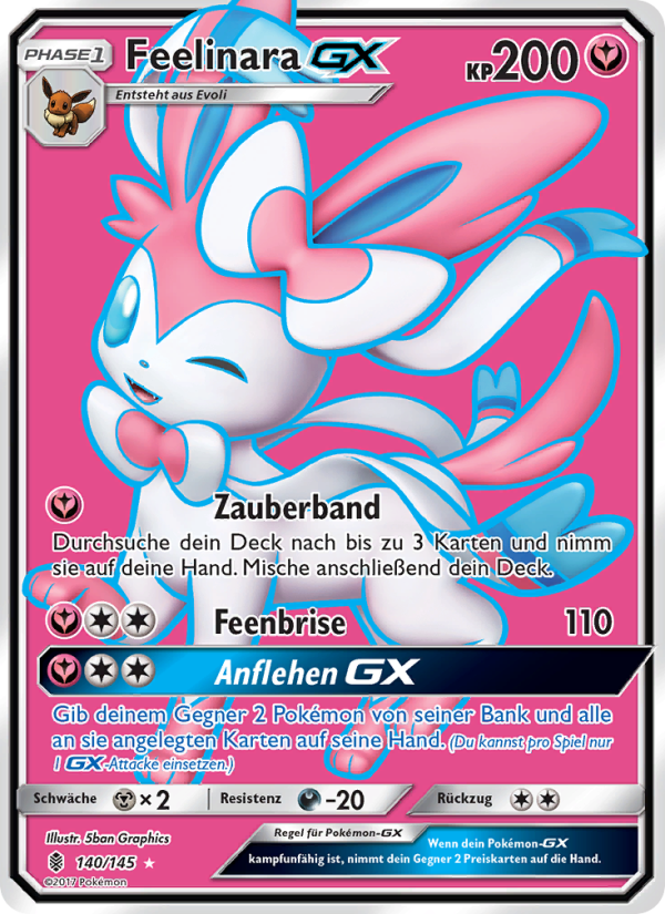 Feelinara GX 140 — Guardians Rising (German Pokémon TCG card)