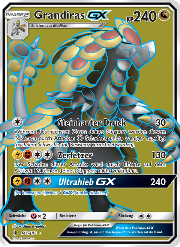 Grandiras GX 141 — Guardians Rising (German Pokémon TCG card)