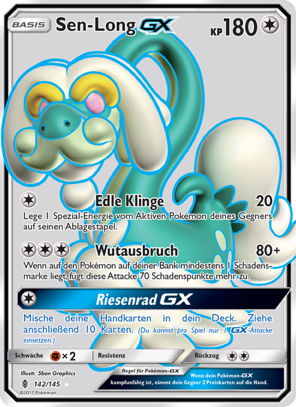 Sen-Long GX 142 — Guardians Rising (German Pokémon TCG card)