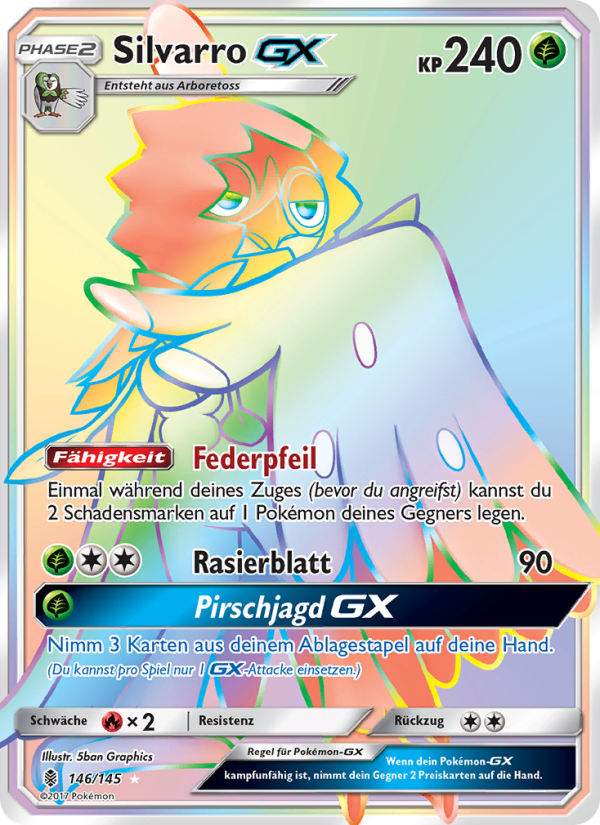 Silvarro GX 146 — Guardians Rising (German Pokémon TCG card)