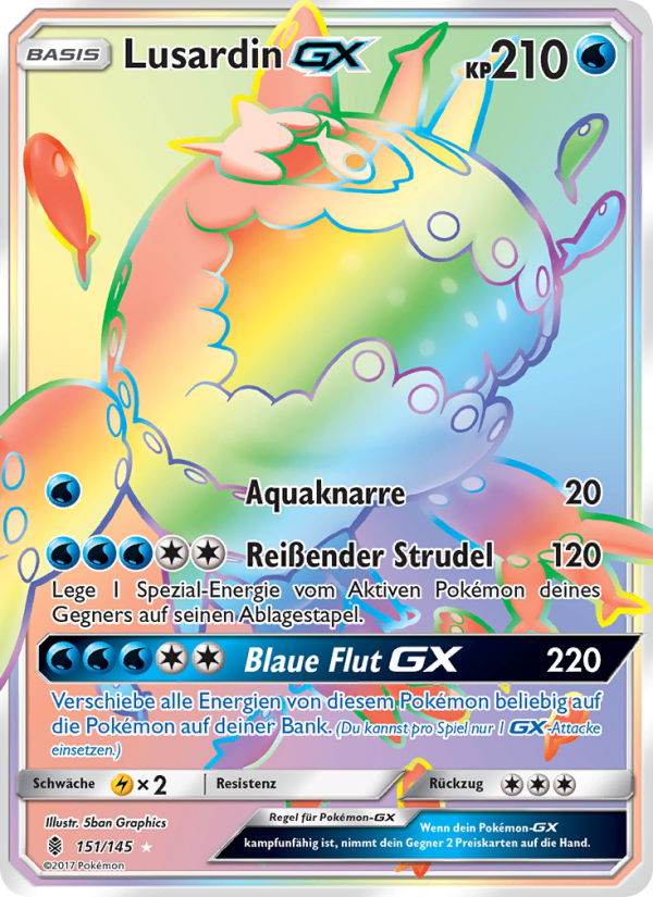 Lusardin GX 151 — Guardians Rising (German Pokémon TCG card)