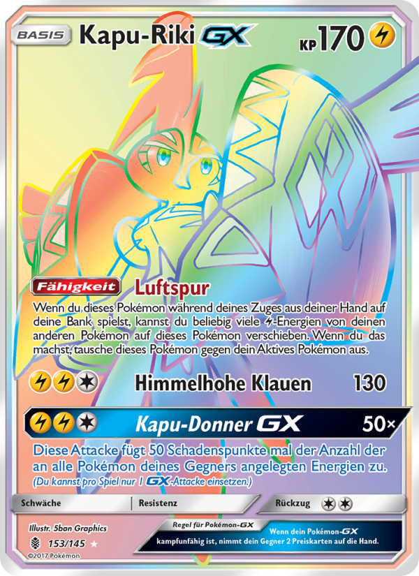 Kapu-Riki GX 153 — Guardians Rising (German Pokémon TCG card)