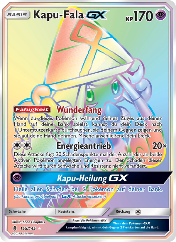 Kapu-Fala GX 155 — Guardians Rising (German Pokémon TCG card)