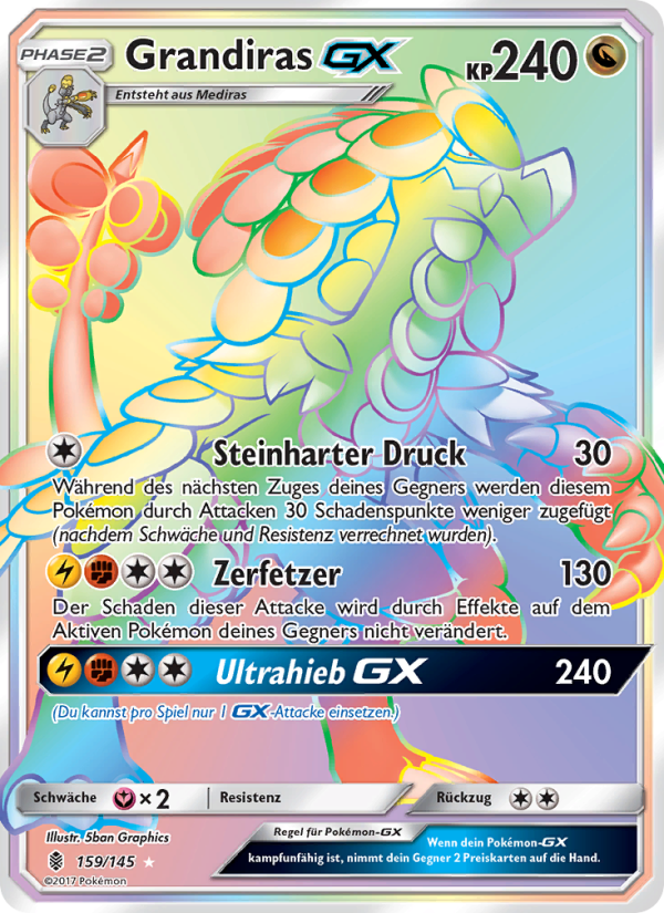 Grandiras GX 159 — Guardians Rising (German Pokémon TCG card)