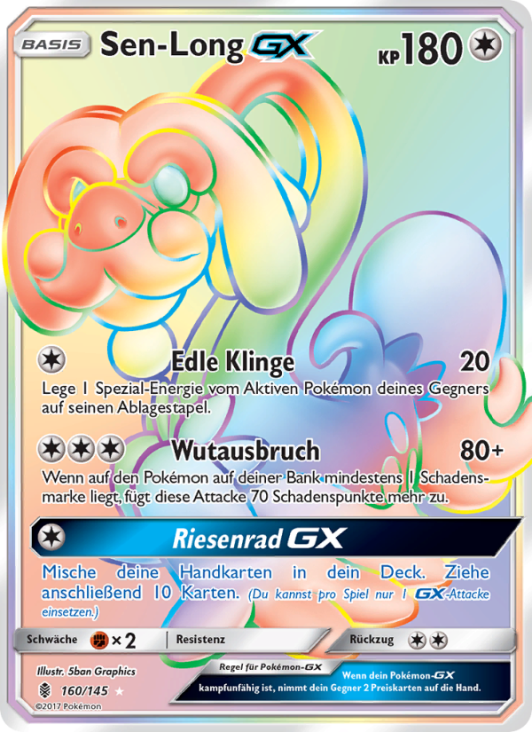Sen-Long GX 160 — Guardians Rising (German Pokémon TCG card)