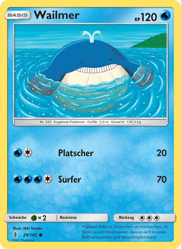 Wailmer 29 — Guardians Rising (German Pokémon TCG card)