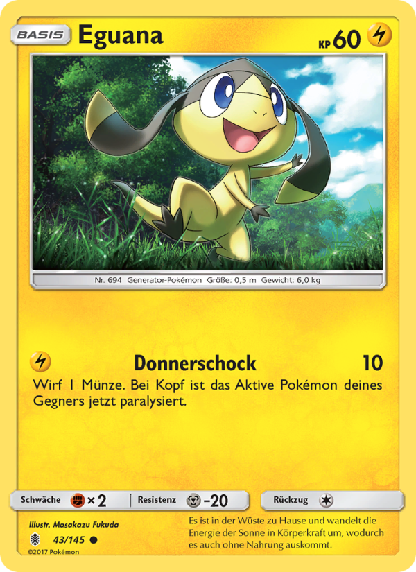 Eguana 43 — Guardians Rising (German Pokémon TCG card)