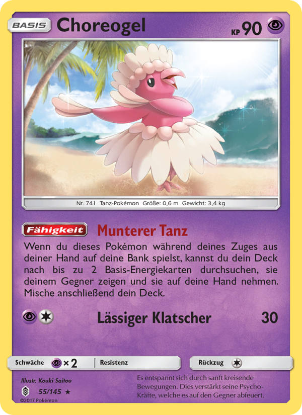 Choreogel 55 — Guardians Rising (German Pokémon TCG card)