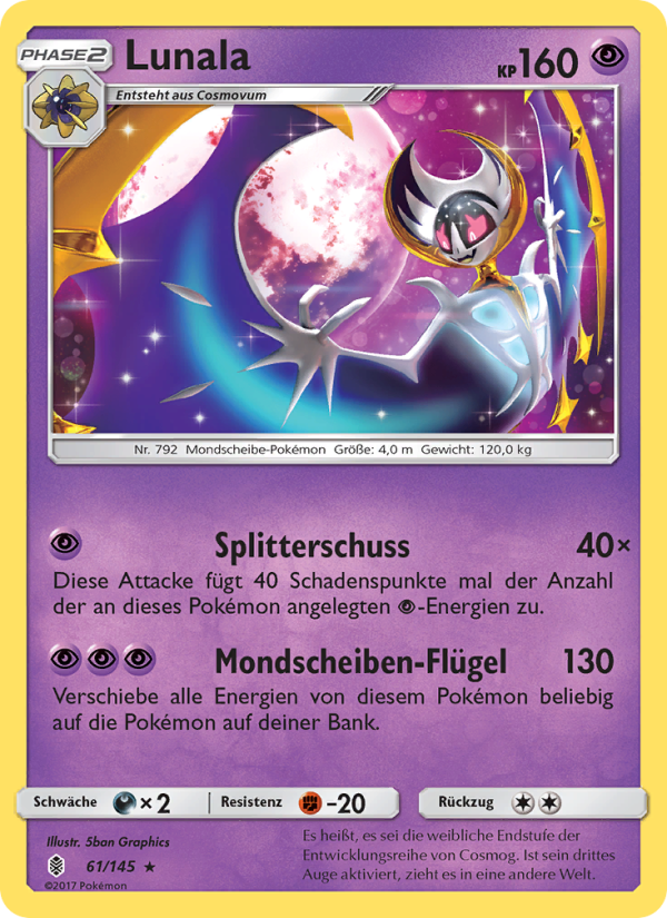 Lunala 61 — Guardians Rising (German Pokémon TCG card)