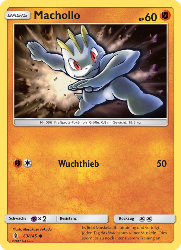 Machollo 63 — Guardians Rising (German Pokémon TCG card)
