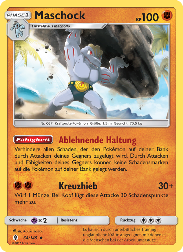 Maschock 64 — Guardians Rising (German Pokémon TCG card)