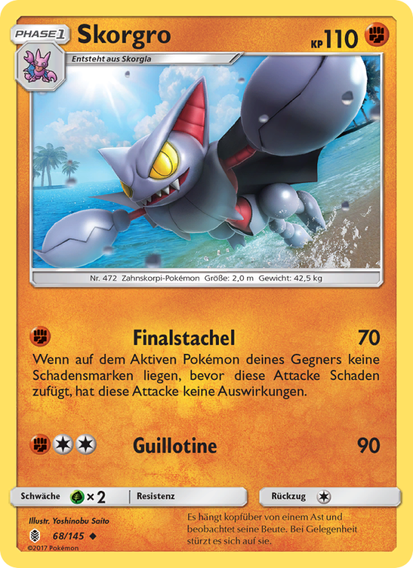 Skorgro 68 — Guardians Rising (German Pokémon TCG card)