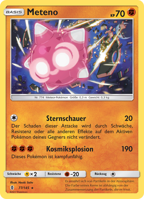 Meteno 77 — Guardians Rising (German Pokémon TCG card)