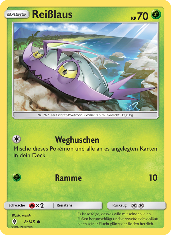 Reißlaus 8 — Guardians Rising (German Pokémon TCG card)