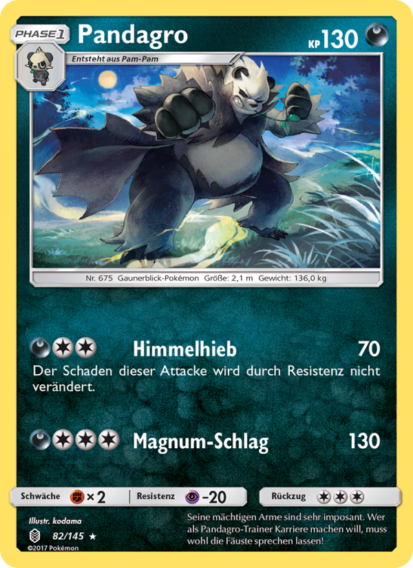 Pandagro 82 — Guardians Rising (German Pokémon TCG card)