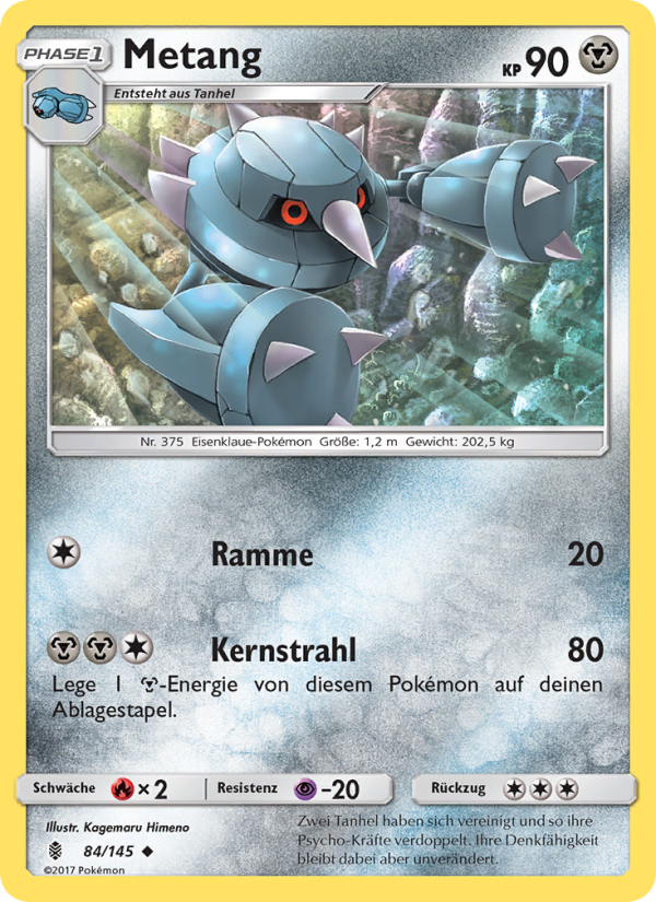 Metang 84 — Guardians Rising (German Pokémon TCG card)
