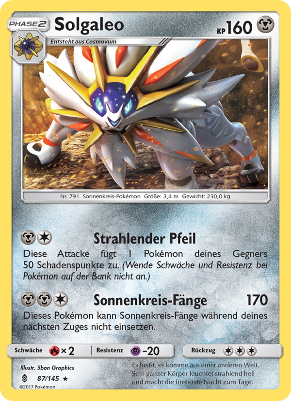 Solgaleo 87 — Guardians Rising (German Pokémon TCG card)
