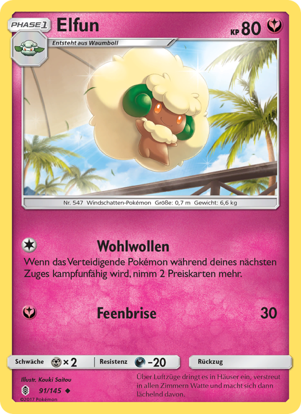 Elfun 91 — Guardians Rising (German Pokémon TCG card)