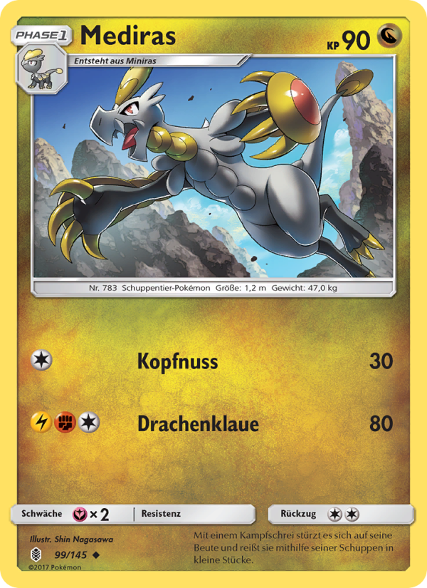 Mediras 99 — Guardians Rising (German Pokémon TCG card)