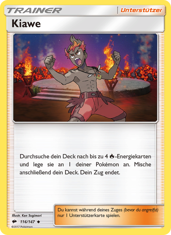 Kiawe 116 — Burning Shadows (German Pokémon TCG card)