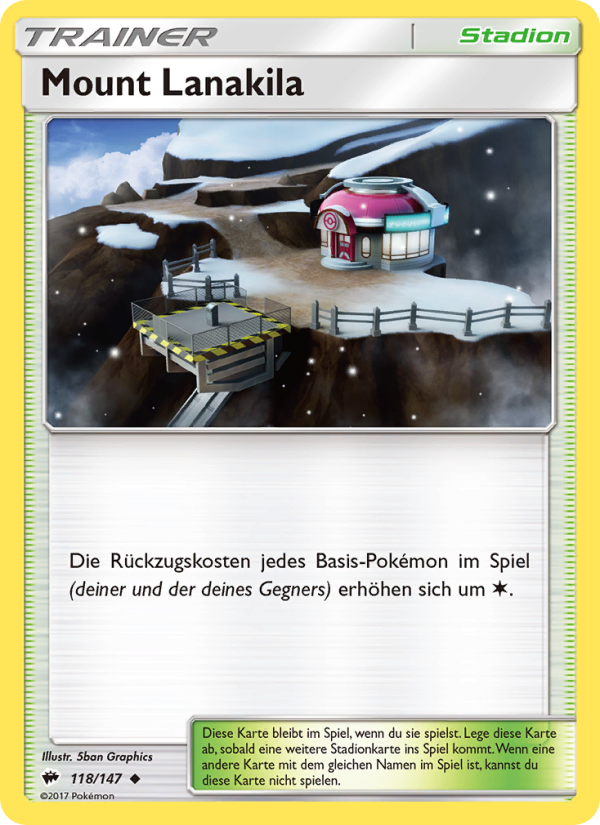 Mount Lanakila 118 — Burning Shadows (German Pokémon TCG card)
