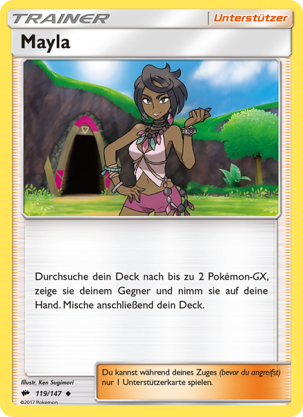 Mayla 119 — Burning Shadows (German Pokémon TCG card)
