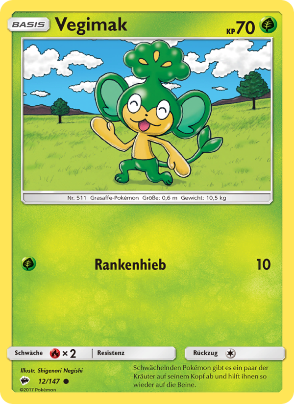 Vegimak 12 — Burning Shadows (German Pokémon TCG card)