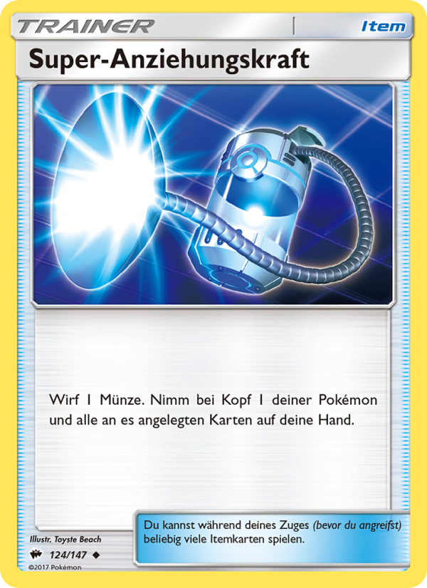 Super-Anziehungskraft 124 — Burning Shadows (German Pokémon TCG card)