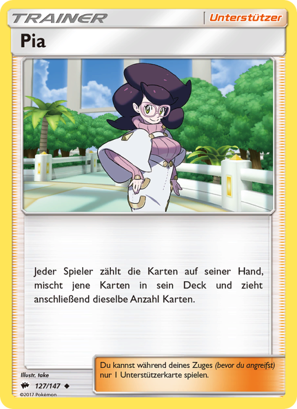 Pia 127 — Burning Shadows (German Pokémon TCG card)