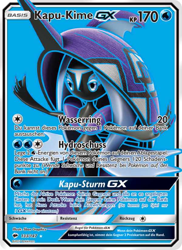 Kapu-Kime GX 133 — Burning Shadows (German Pokémon TCG card)